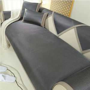 Đệm Ghế Sofa Bằng Lụa Băng Mùa Hè Chống Trượt Đơn Giản Bằng Da Thật Cho Văn Phòng Đệm Ghế Sofa Chống Lão Hóa Cảm Giác Mát Mẻ