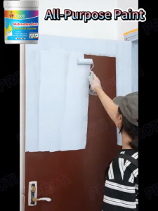 GO0TI  Multi-surface Paint 1000G with Tools No Primer Required Furniture Renovation Anti Rust Metallic Paint Waterproof Anti Mold Anti Corrosion Pintura Para Sa for Plywood Wood Wall Metal Stone Ceramics Glass Multiple Colors Odorless Indoor Outdoor