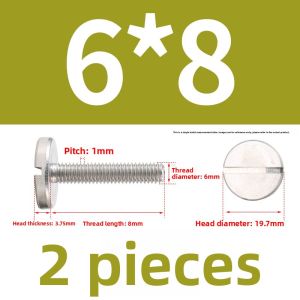 BAIRUITE | 304 Stainless Steel Flat Head Round Head Screw M3 M5 M6 M8 M10