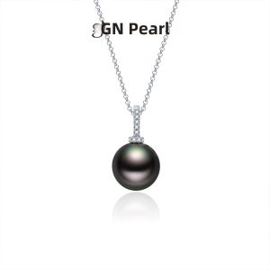 Sterling Silver Tahitian Pearl Pendant 9.5-10.5mm