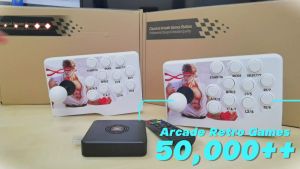 (Ready Stock)128GB Android TV box + GAME BOX PANDORA 2in1 4K HD Game Console 30000 Retro Classic Game TV Box + Dual