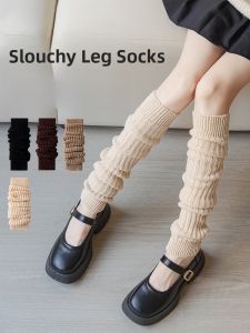 JINGCHI | Womens Over-Knee Long Knitted Wool Socks Thick Warm Winter Fashion Y2K Spicy Knee-Pad Leggings Polyester Wool Spandex Blend