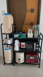 Microwave stand with water rack metal heavy duty