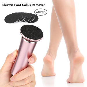 Electric Foot Callus Remover Foot Grinder Foot Care File Hard Skin Remover Dead Skin Care Tools Pedicure Exfoliate with 60pcs Replacement Sandpaper Disk