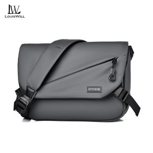 LouisWill Men Fashion Shoulder Bags Cross Body Bags Messenger Bag Waterproof Oxford Cross Body Bag Large Capacity Sling Bags Simple Casual Sport Street Bag for Men Male Student Teenager