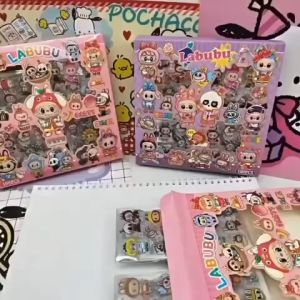 DXUU Stiker Labubu isi 100 Lembar Sticker Karakter labubu Murah