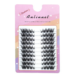 Fox False Eyelashes 1 Box 80 Bundles Mink Eyelashes Extension Natural Volume Faux Eyelashes 3D Russian 8-13mm Mix Lashes Makeup