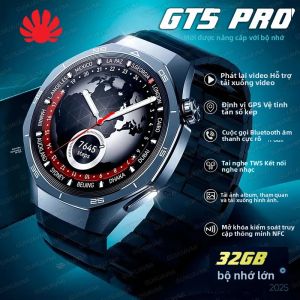 Đồng Hồ Thông Minh GT5 Pro 32GB Bộ Nhớ Màn Hình AMOLED Chống Nước Dây Đeo Thể Thao Tích Hợp NFC GPS Gọi Video & Theo Dõi Sức Khỏe Dành Cho Nam