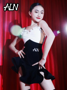 Erlang Latin Dance Outfit Womens New Style Dance Crop Top Practice Suit Performance Competition Costume Set Strapless Design