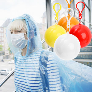 1/5Pcs Disposable Rain Coats Waterproof Outdoor Camping Raincoat Poncho with Storage Ball Adults Rain Covers Cape for Emergency
