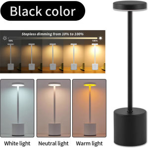 Classic Table Lamp USB Rechargeable Night Light Stepless Dimming Touch Desk Lamp 3 Colors Bedside Lamp Bar Hotel Decoration
