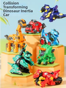 YAOLAN | 4-in-1 Transformable Robot Dinosaur to Car Toy for Boys Aged 3-6