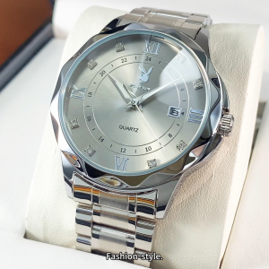 PLAYBOY นาฬิกา ผู้ชาย หน้าปัดเพชรแฟชั่น กันน้ำ เรืองแสง ปฏิทิน สายสแตนเลส 100% ต้นฉบับ นาฬิกาสไตล์ลำลองและแฟชั่น