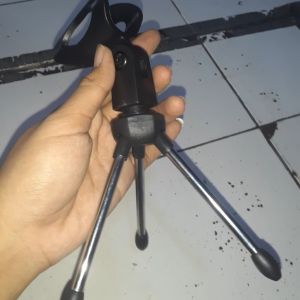 G150 ORIGINAL stand mic kaki tiga mini pendek holder standing microphone meja table mik penyangga
