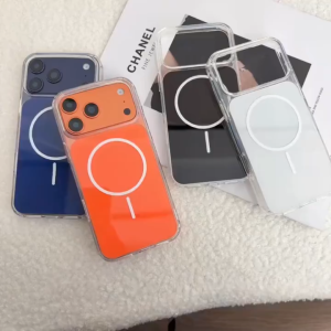ซองแม่เหล็กสีเรียบง่ายสำหรับ iPhone 11 12 13 14 15 16 17 Pro Max Plus Air Casing ป้องกันการตกหล่น ฝาครอบป้องกันแม่เหล็กสำหรับ iPhone 11