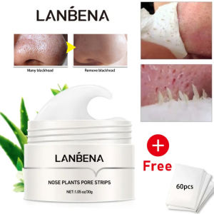 LANBENA Plants Pose Strips Nose Mask for Black Heads Nose  Aloe Vera Blackhead Remover Strips Pore Minimizer Acne Treatment Deep Cleansing Nose Pore Cleaner Facial Mask 30G