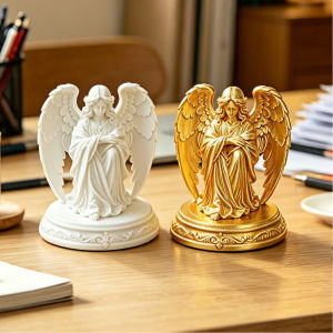 Sitting Angel Figurine Exquisite Guardian Angel Sculpture for Home Decor Aesthetic Room Desktop Ornament Perfect Gift