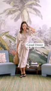 Andrea Wrap Around Polyester Cotton Dress