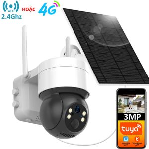 Camera CCTV PTZ Tuya SmartLife WiFi/Năng Lượng Mặt Trời 3MP Tầm Nhìn Ban Đêm Màu Sắc Ngoài Trời Theo Dõi Chuyển Động Phát Hiện Người Tích Hợp Pin