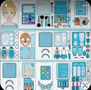 PAPER DOLL MAKEUP KIT QUIET BOOK MAINAN EDUKASI