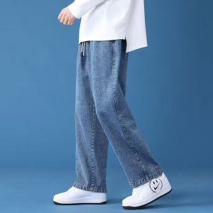 JIFANPAUL | Quần Jeans Nam Phong Cách Streetwear Mỹ Cạp Chun Ống Rộng Đã Giặt