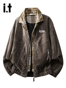 izzue | Fashion Brand Check Collar Durable And Versatile Jacket