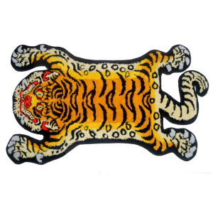 VIKAMA Bionic Tiger Patterned Rug - Exclusive Shaped Mat Ideal for Living Room & Bedroom Decor Must - Have Carpet