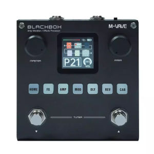 ⭐⭐⭐M-VAVE BLACKBOX Multifunctional Guitar/Bass Effect Pedal Effector（Built-in battery） 80 editable Presets 6 Effects Modules