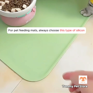 Pet Food Mat for Cats & Dogs Silicone Feeding Mat for Bowls Waterproof & Non-Slip