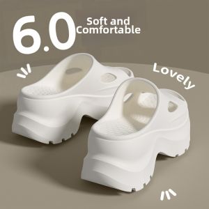 BUYANGSI | Dép Mùa Hè Đế Xuồng Nữ Chống Trượt Nhẹ Nhàng 6CM Đế Cao Thoải Mái Dép Lội Nước