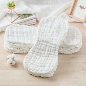 5PCS Baby Washable Reusable Cotton Diapers 12 Layers  Breathable Cloth InsertsTraining Pants