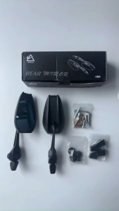 360° Adjustable Motorcycle Side Mirror Street King Anti-glare Model Blue Lens ABS Material