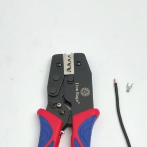 Electrical Crimping Pliers for 10A Uninsulated Bare Terminals Multifunctional Ratchet Hand Crimp Tool Wire Terminal Crimper