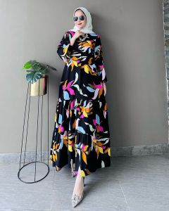 GAMIS SUSUN RAYON MOTIF BUNGA BEST SELLER