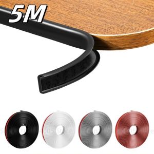 5M U-Shape Edge Banding Strip Self-Adhesive Flexible TPE Rubber Furniture Corner Guards Wood Cabinet Edging Repair Protector