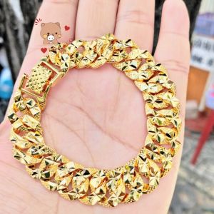 Lắc Tay Nữ Mạ Vàng 18K Kiểu Khía Cao Cấp (Freesize) - Đeo Làm Sáng Đôi Tay Chị Em - Lokalo 24922