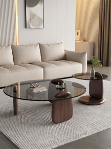 โมเดิร์น Minimalist Luxury Nordic แก้วชาตารางวงกลมกาแฟตารางสําหรับห้องนั่งเล่น Home ขนาดเล็ก Apartment สไตล์