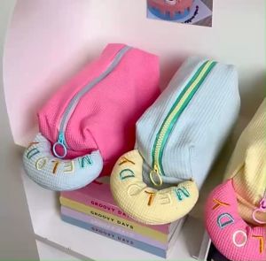 กระเป๋าเครื่องสําอาง กระเป๋าแบบพกพา สไตล์เกาหลี แฟชั่นสําหรับผู้หญิง สีแคนดี้ สวยหวาน สินค้าพร้อมส่ง