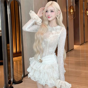 Đầm Xòe Thêu Ren Chic