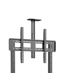 32-65 Inch TV Mobile Stand with Wheels Solid Floor Standing TV Mount Height Adjustable 1.1-1.4m Load 40kg