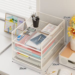 QINQI | Bookshelf Multilayer Storage Organizer for Books Stationery