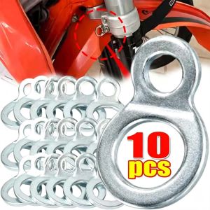 2/10Pcs Universal Iron Hook Kit Stainless Steel Strap Loop Installation Clip and Fastener Motorcycle O-Ring Mount for Trailer