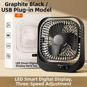 Desktop Air Circulation Fan Small USB Charging Quiet Office Student Dormitory Mini Fan Portable Airflow Enhancer Fan