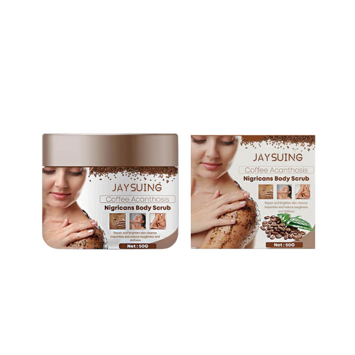 Jaysuing Coffee Body Scrub Acanthosis Nigricans Exfoliators Whitening Moisturizing Brighten Knees Underarm Back Melanin Dark Spots Deep Cleansing Scrub Roughness And Dullness Skin Care 50g