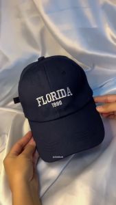 B1T1 FLORIDA Embroidered Washed Retro OOTD Adjustable Baseball Cap Daily Cotton Cap