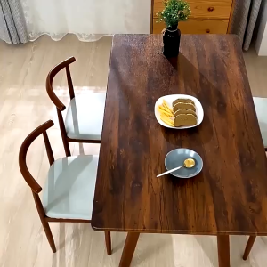 30-40cm Elastic PU Leather Square Chair Cover Waterproof Dining Slipcover for Kitchen Banquet
