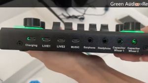 COD BLUELANS Mixer Audio External Sound Card Live Bluetooth 14 Effects V9SJ / alat buat karoke dj live bikin konten super full bass di panggung terbaik serbaguna