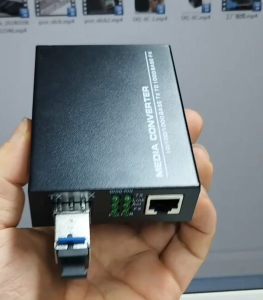 1 Set Gigabit Fiber Optical Media Converter 1 Port SFP to 1 RJ45 Gigabit Optical Fiber Ethernet 10/100/1000M