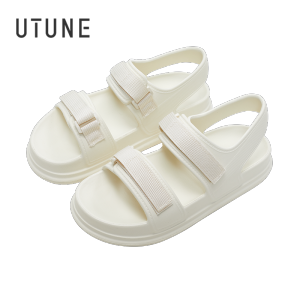 utune | UTUNE Womens Platform Sandals Summer Fashion Slides Thick Sole Non-slip Slippers Comfy Beach Outdoor Casual Shoes Purple