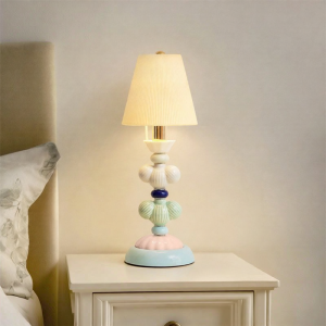 FANCY LAMP CLUB | Modern Creamy Ceramic Bedside Lamp